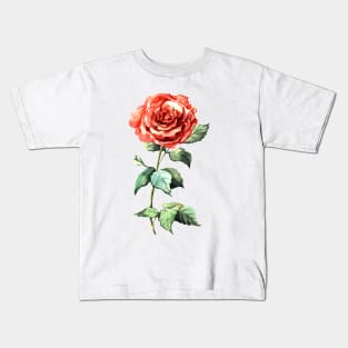 Watercolor rose Kids T-Shirt